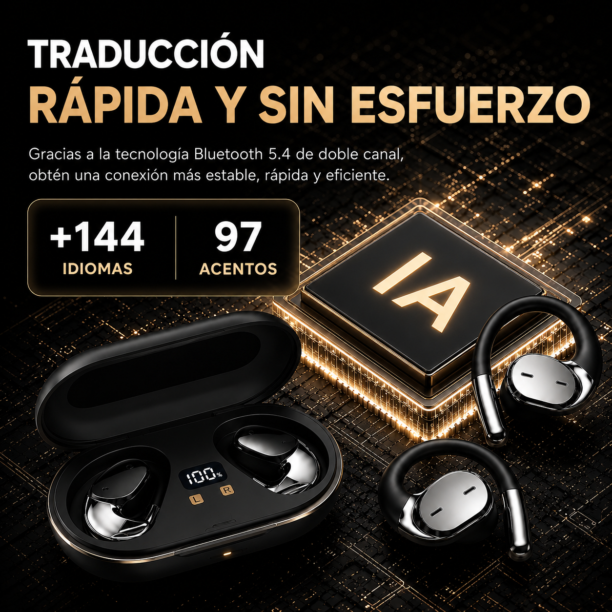 Auricular Traductor E1 - IA integrada